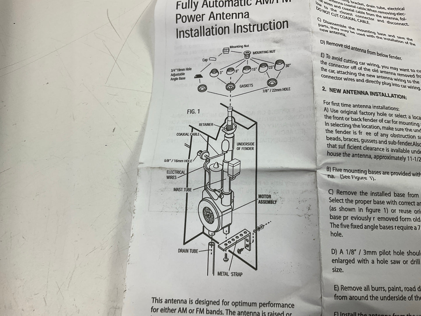Metra 44-PW530 Universal Fully Automatic Power Antenna