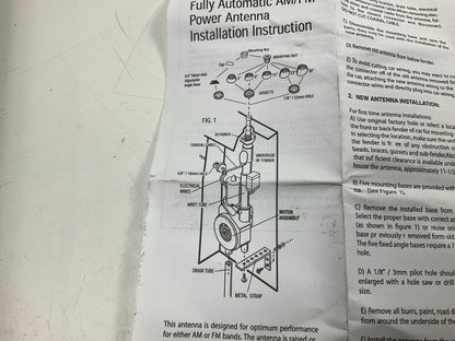 Metra 44-PW530 Universal Fully Automatic Power Antenna