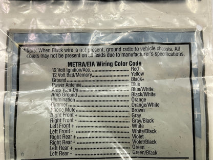 Metra 72-4570 Gm Select Vehicles Speaker Connectors To Factory Wire Harness
