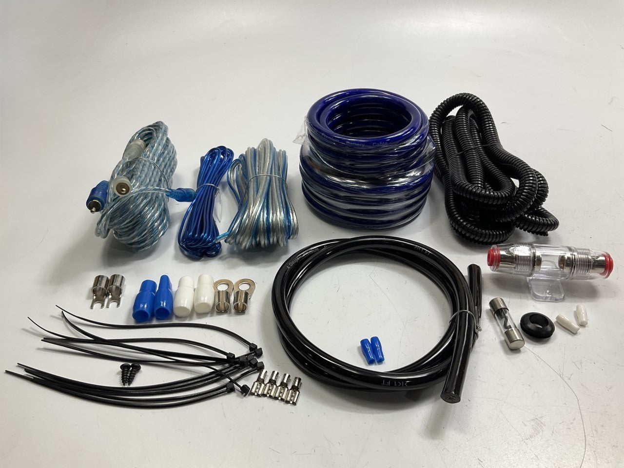 Metra AAPAK150 1500W AMP Kit Installation Hardware 4 Gauge Blue+Gray
