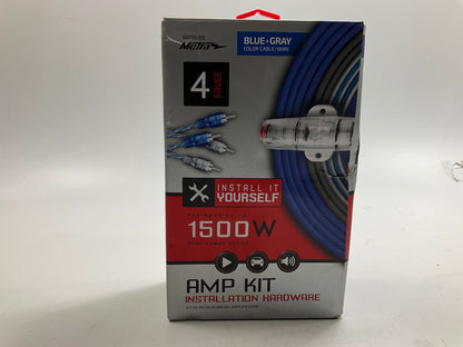 Metra AAPAK150 1500W AMP Kit Installation Hardware 4 Gauge Blue+Gray