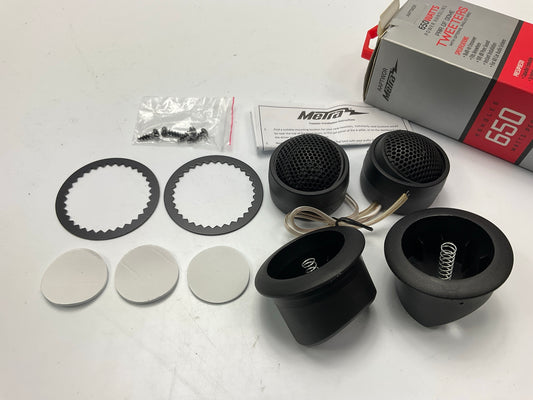 Metra AAPTWDR Dome Tweeter Speakers, Pair, With Adapter Housing