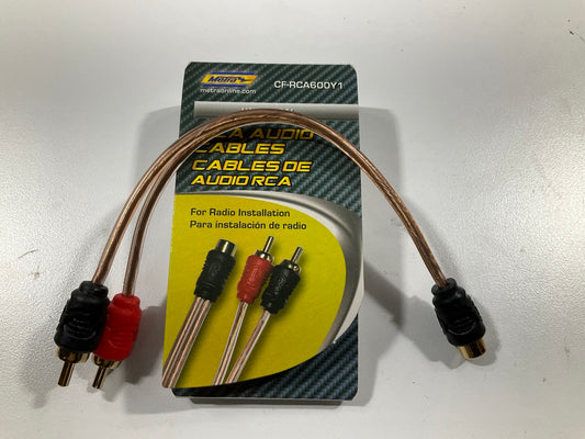 Metra CF-RCA600Y1 RCA 6'' Long 1 Female To 2 Male Y-adapter Cable, Gold Connector