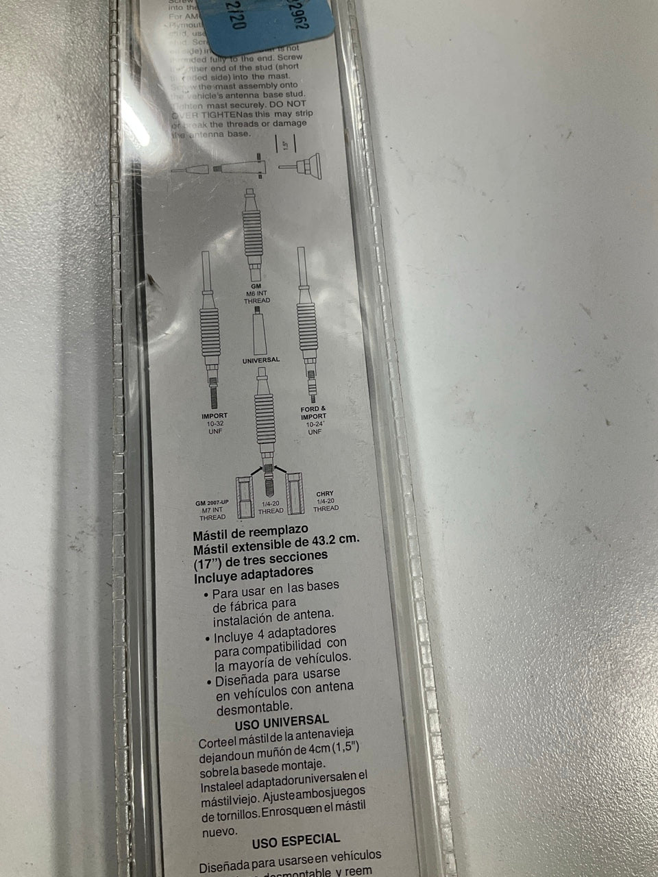 Metra CF-RMBC High Performance Booster Replacement Mast For Chrysler Ford GM