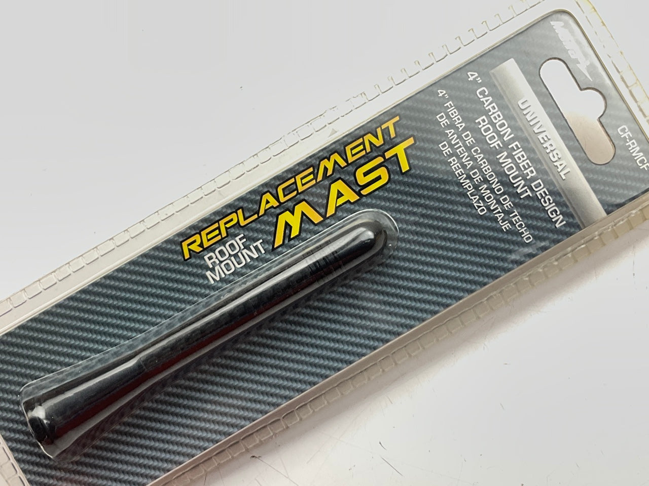 Metra CF-RMCF 4'' Black Carbon Fiber Design Universal Replacement Antenna Mast