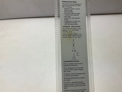 Metra CF-RMF2 Universal Replacement Antenna Mast, 1 Section