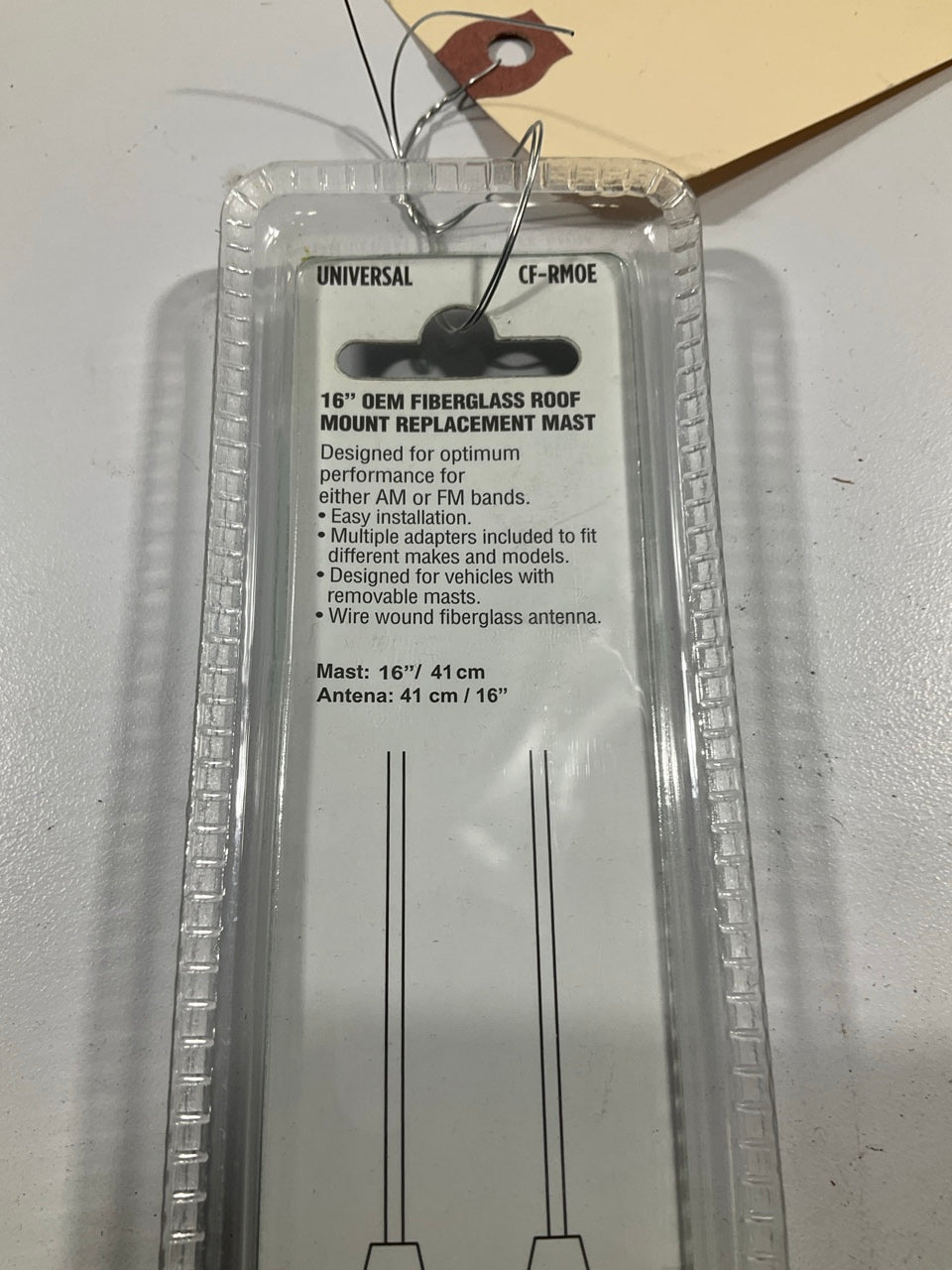 Metra CF-RMOE Universal Fiberglass Roof Mount Antenna Mast - 16''