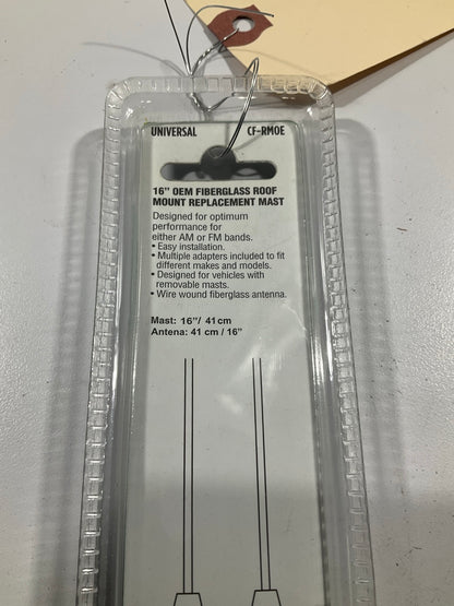 Metra CF-RMOE Universal Fiberglass Roof Mount Antenna Mast - 16''
