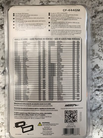 Metra CF444GM Radio Stereo Installation Install Dash Kit Single DIN