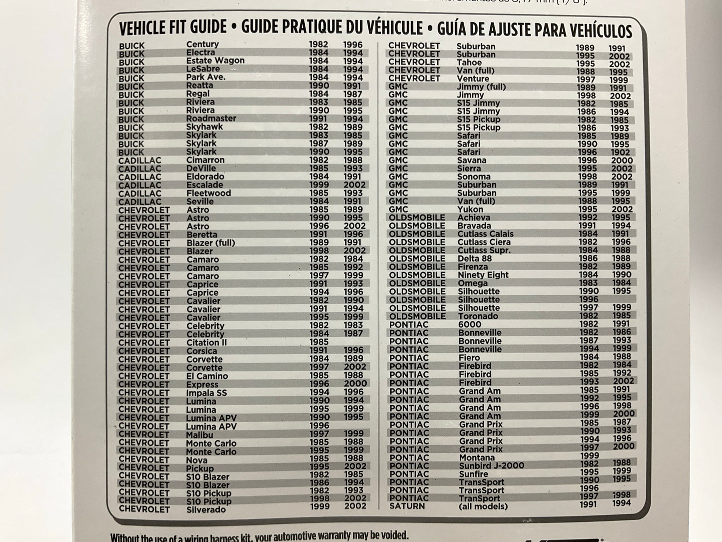 CF444GM Radio Stereo Installation Install Dash Kit Single DIN 82-85 Chevy S10