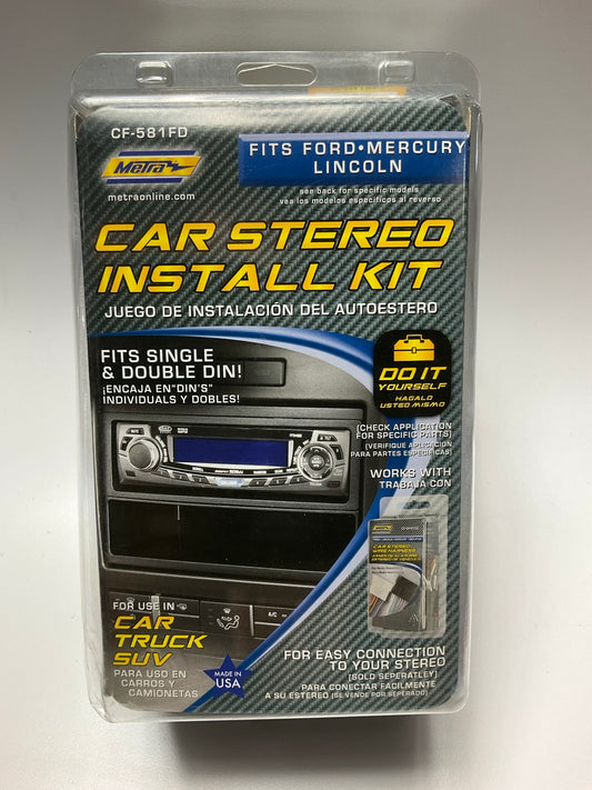 Metra CF581FD Single/Doubl DIN Radio Stereo Install Kit - 2009 Ford E-150 E-250