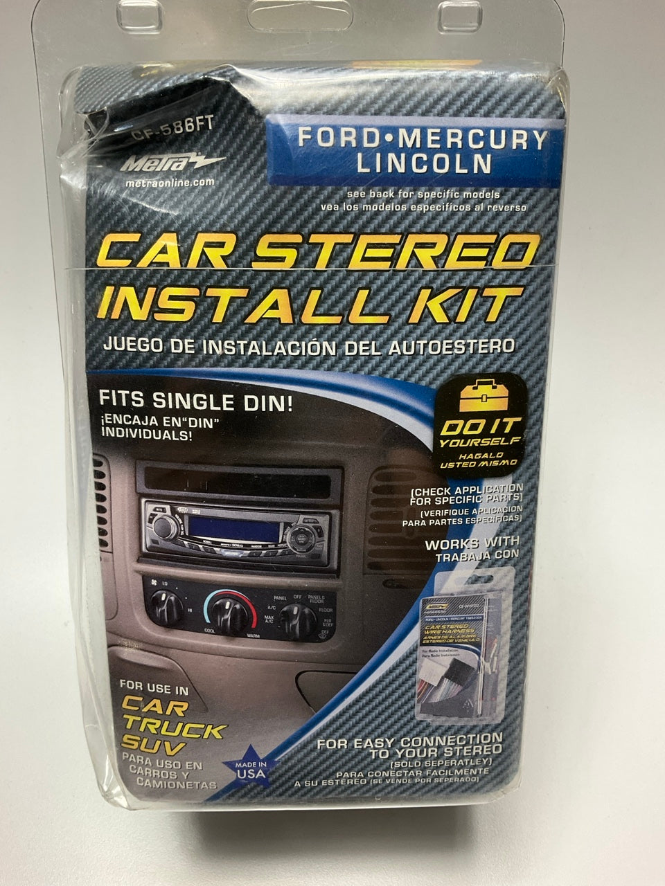 Metra CF586FT Radio Stereo Installation Kit, Single DIN - Ford, Mercury, Lincoln