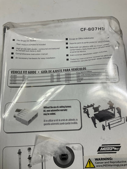 Metra CF807HD SINGLE DIN Radio Stereo Installation Kit - 1996-06 Honda CR-V