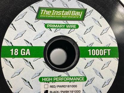 Metra PWBK181000 Primary Wire, 18 Gauge, Black, 1000 Feet