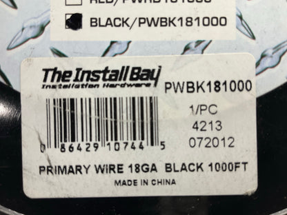 Metra PWBK181000 Primary Wire, 18 Gauge, Black, 1000 Feet