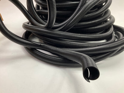 100 FEET - Metra SLT1 1'' BLACK Split Wire Loom Conduit