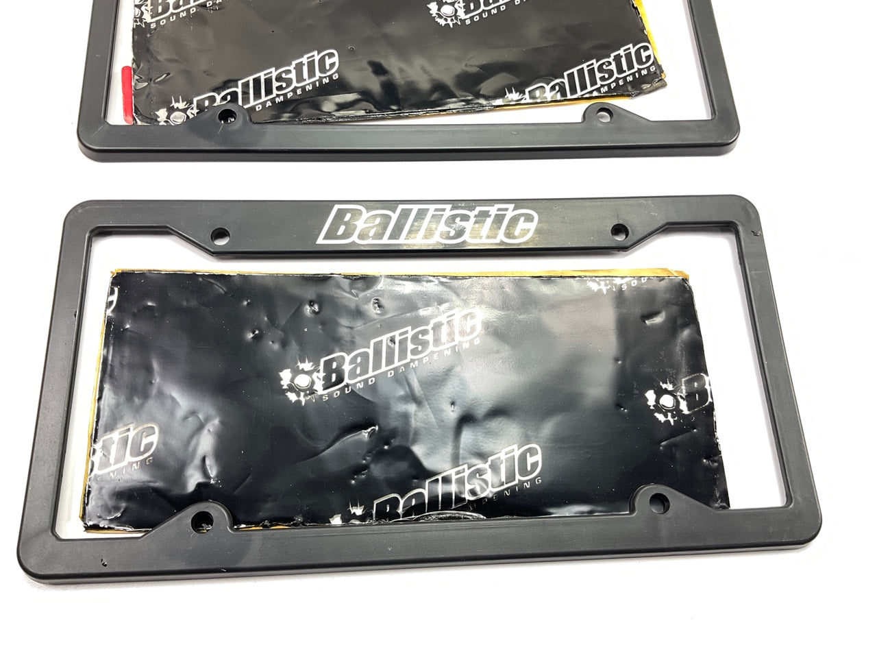 (2) Metra SSLICB License Plate Frame Kits, Anti-vibration Noise Dampening, Foam