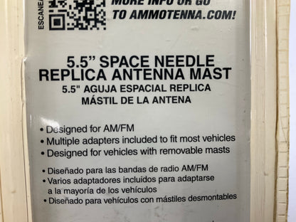 Metra ST-005 Spacetenna 6'' Replacement Antenna Mast Black, Needle Style