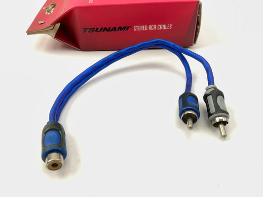 Metra T1Y1F2MPB Tsunami Stereo RCA Audio Cables, 2 Male To 1 Female