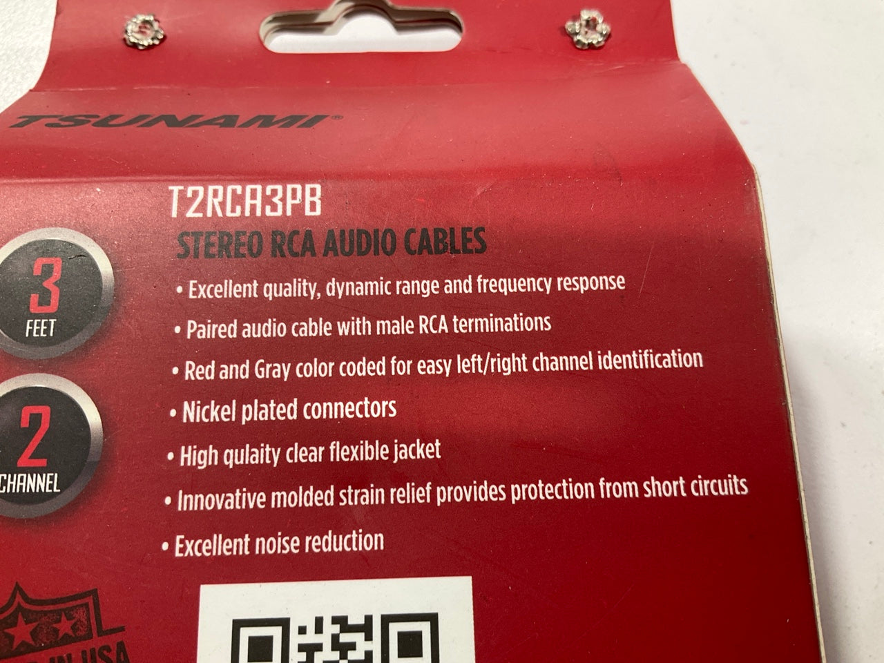 Metra T2RCA3PB 3' Two Channel Premium Stereo RCA Cables, 3 Feet