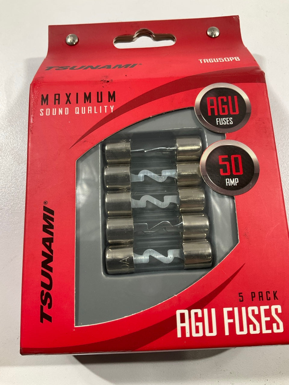 Metra TAGU40PB 50 Amp Nickel Plated AGU Fuses Car Audio Stereo 5 Pack, 50A
