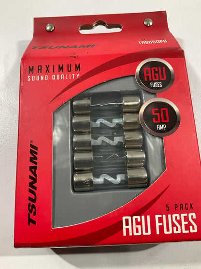 Metra TAGU40PB 50 Amp Nickel Plated AGU Fuses Car Audio Stereo 5 Pack, 50A