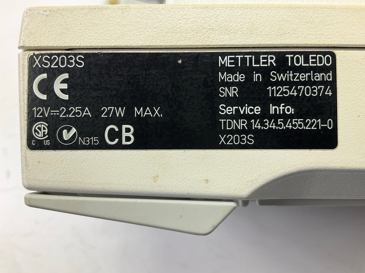 CORE ONLY, NON WORKING - Mettler Toledo XS203S Lab Laboratory Touch Screen Scale