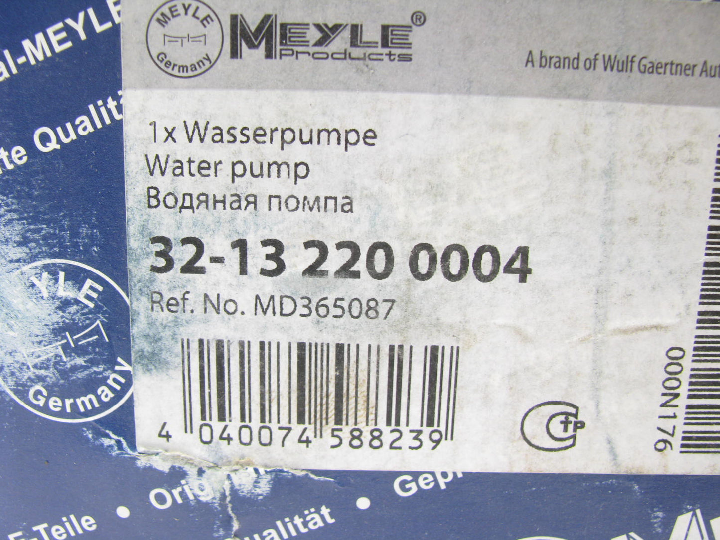 Meyle Products 32-13-220-0004 Engine Water Pump For 97-02 Mirage 1.5L I4