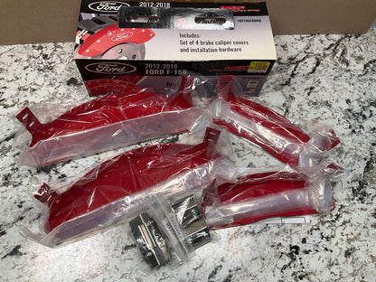 MGP 10219SFRDRD RED Aluminum Brake Caliper Covers (Front & Rear) For 12-18 F-150