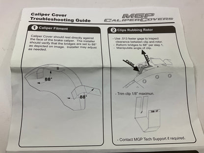 MISSING HARDWARE - SEE PHOTOS - MGP Billet Brake Caliper Covers 15-18 Ford F-150