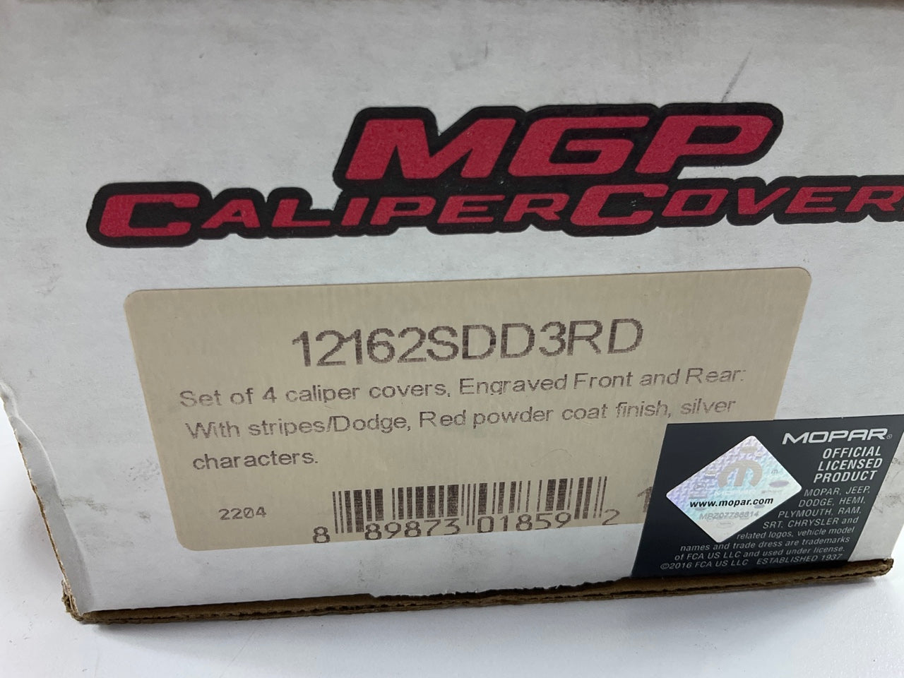 MGP 12162SDD3RD BILLET Brake Caliper Cover Set For 11-18 Challenger, Charger