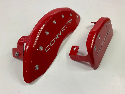 MGP 13008SCV6RD Red Caliper Covers Set, Front & Rear For 2005-2013 Corvette C6