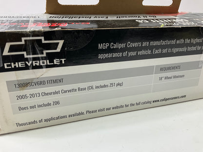 MGP 13008SCV6RD Red Caliper Covers Set, Front & Rear For 2005-2013 Corvette C6