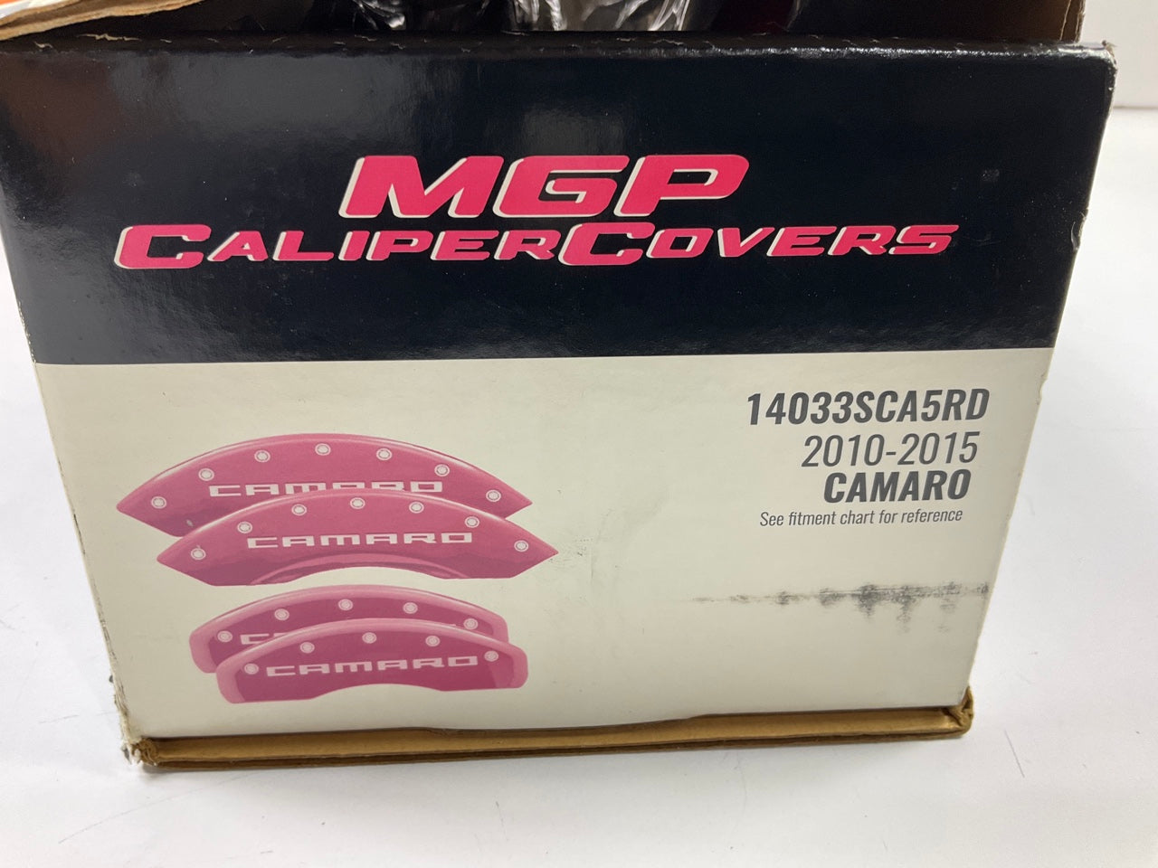 MGP 14033SCA5RD RED Billet Aluminum Brake Caliper Covers 10-15 Camaro V6 ONLY
