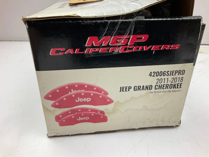 MGP 42006SJEPRD RED Disc Brake Caliper Cover For 2011-2016 Grand Cherokee