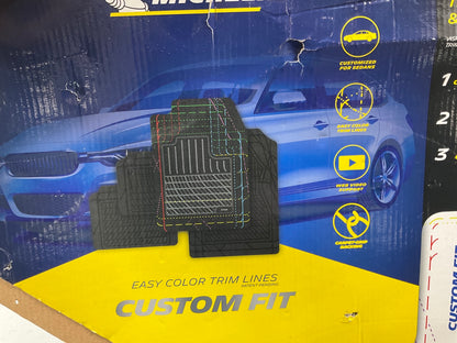 Michelin 922-10 Trim-to-fit Black Carpet Floor Mats, 4-Piece Set (front & Rear)
