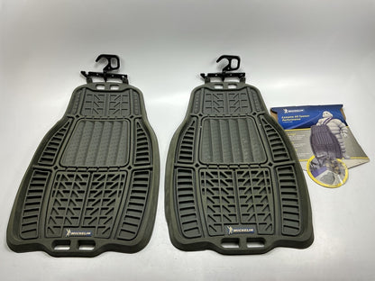 (2) Compact Work Truck Rubber Floor Liner Mats Heavy Duty Rubber - 28''x18-1/2''