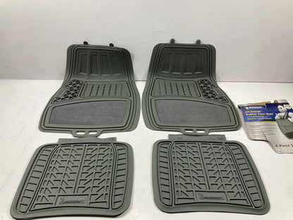 Michelin 994-44 Heavy-Duty Gray Floor Mats Set, 4-Piece, Rubber & Carpet
