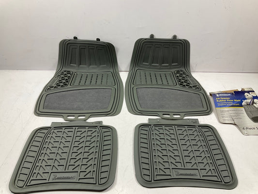 Michelin 994-44 Heavy-Duty Gray Floor Mats Set, 4-Piece, Rubber & Carpet