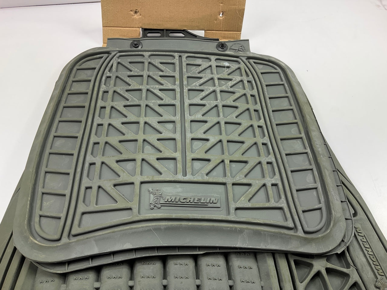 Michelin 994-44 Heavy-Duty Gray Floor Mats Set, 4-Piece, Rubber & Carpet