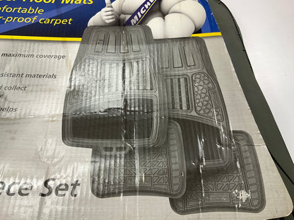 Michelin 994-44 Heavy-Duty Gray Floor Mats Set, 4-Piece, Rubber & Carpet
