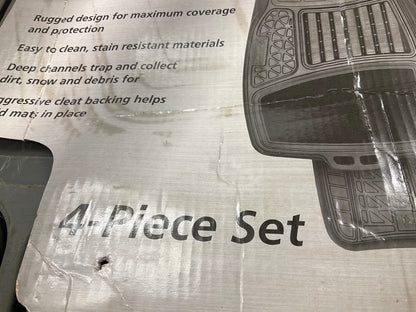 Michelin 994-44 Heavy-Duty Gray Floor Mats Set, 4-Piece, Rubber & Carpet