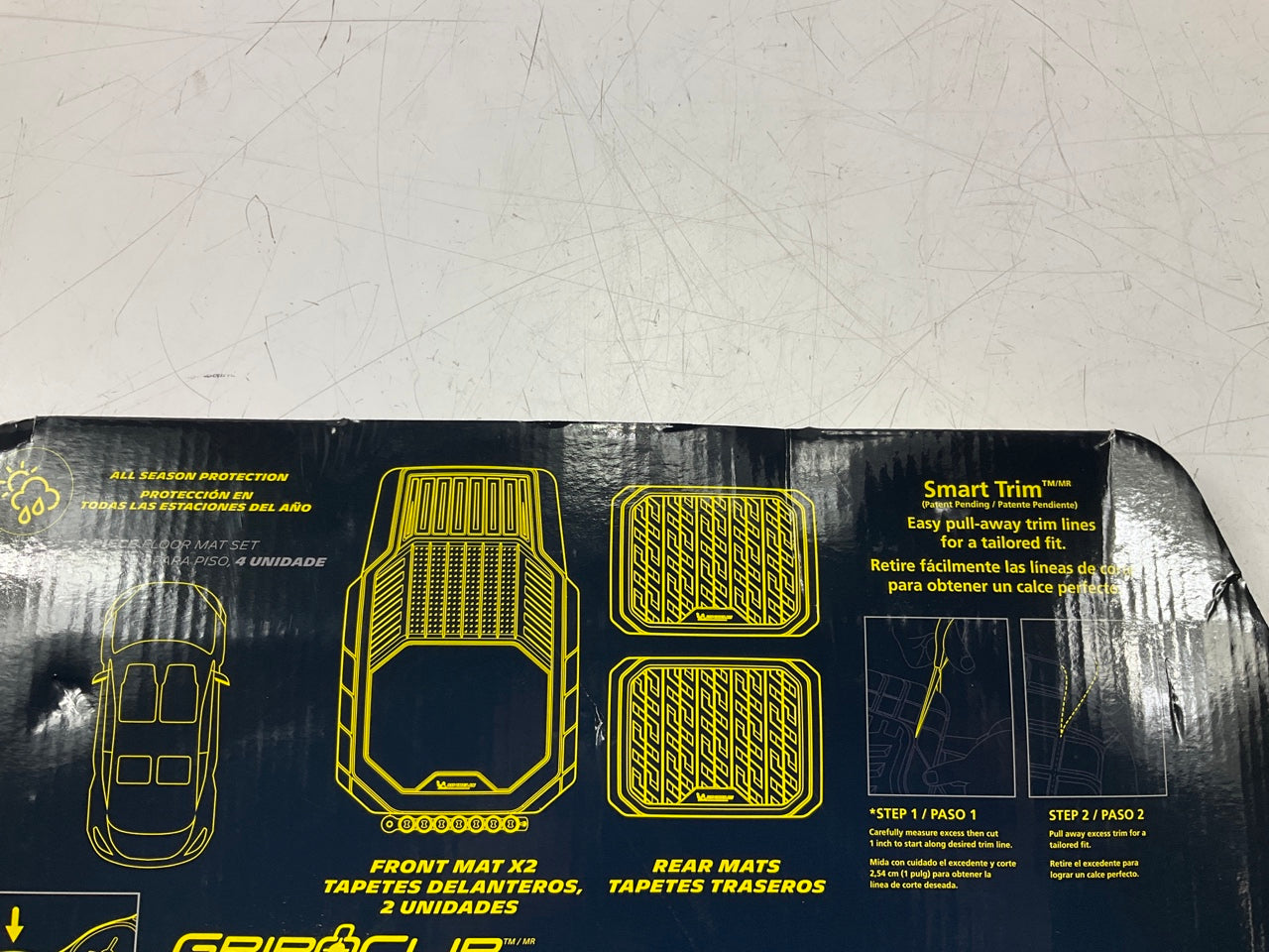 Michelin FL3006B4-2 Cut-To-Fit Heavy Duty Rubber & Carpet Floor Mats, 4-PCs Set