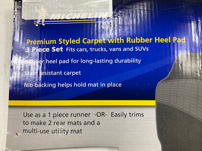 Michelin FL93714-4 UNIVERSAL Front & Rear Black Floor Mat Carpet Set