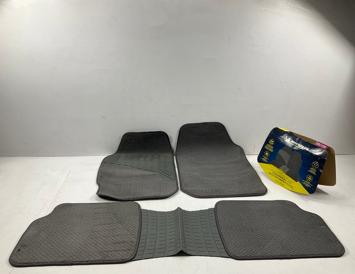 Michelin FL93744-4 Universal 3-Piece Floor Mats Gray Carpet