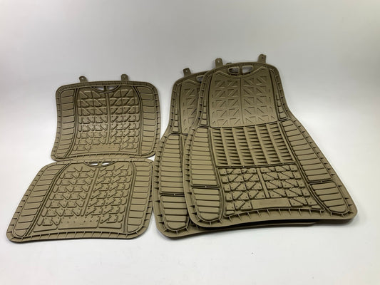 Michelin FL97054-4 Premium Universal All Weather Rubber Floor Mats, 4 Pcs, Tan