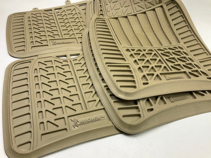 Michelin FL97054-4 Premium Universal All Weather Rubber Floor Mats, 4 Pcs, Tan