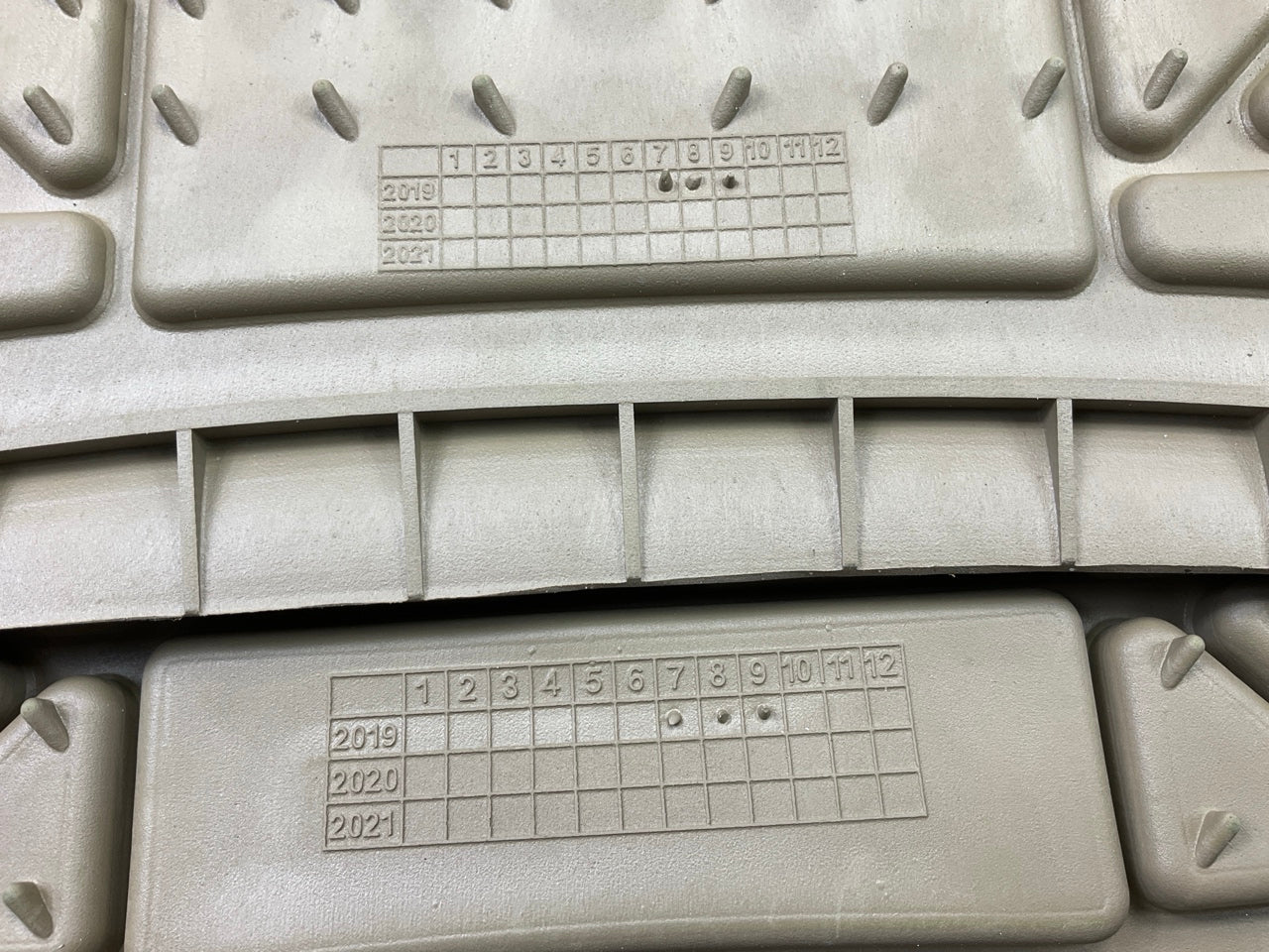 Michelin FL97054 Heavy Duty Beige Rubber Floor Mats, Universal, 4-piece Set