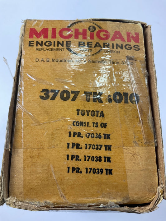 Michigan 3707TK-010 Engine Main Bearings .010'' 1954-1975 Toyota F 3.9L-L6