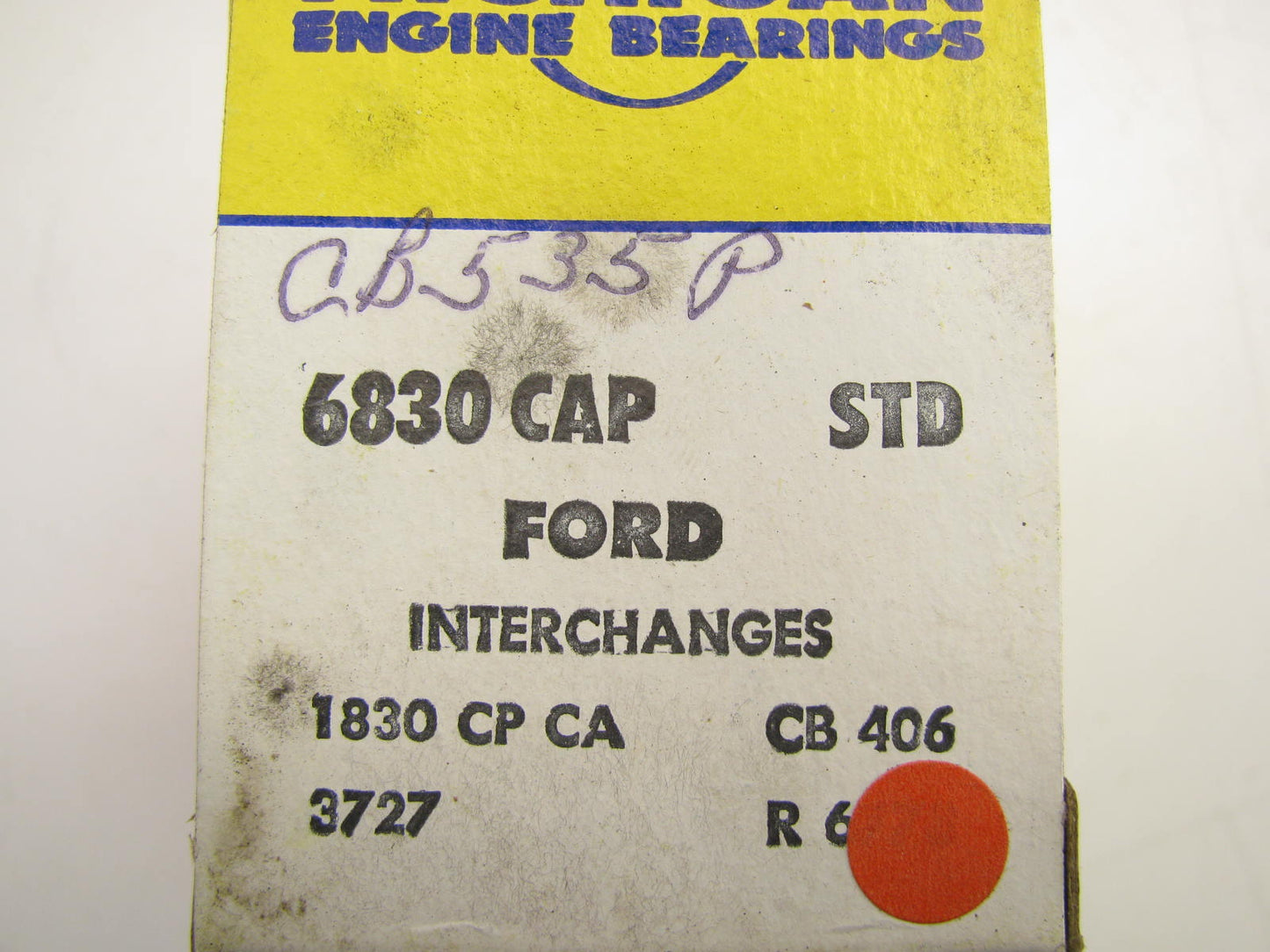 (6) Michigan 6830CAP Connecting Rod Bearings - Standard 1952-60 Ford 215 223 L6